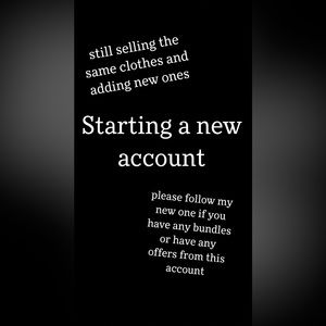 new account starting